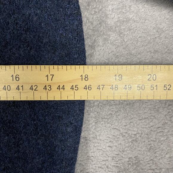 The Commons Sweater Mens XL Navy Blue 100% Merino Wool Pullover V Neck Classic - Picture 4 of 10